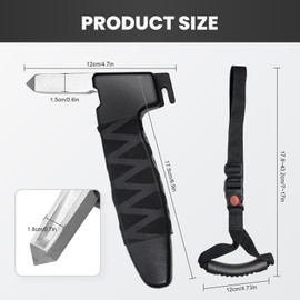 Gatnetly 2 Pack Car Handle Assist for Elderly, Auto Cane Portable Vehicle Support Handle - 3-in-1 Multifunctional Car Handle for Seniors and Handicapped, Car Handle Strap with Nylon Band (Black)