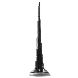 Aqur2020 Burj Khalifa Tower Model Alloy Miniature Dubai Tower Model Plating Dubai Tower Model Arts Craft Office Home Desktop Decoration