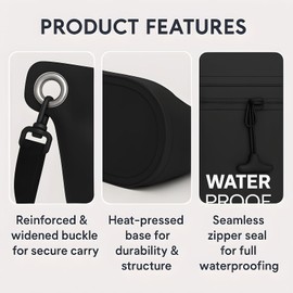 BLUEVER Waterproof bag, 4L lightweight dry bag, waterproof bag for outdoor, camping, hiking, beach, kayaking, swimming, black, carry bag