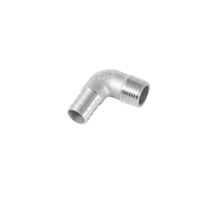 Walkinginrain 304 Stainless Steel Hose Barb 90 Degree Elbow 5/8"