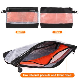 LIANGSHENGYUAN Clear Tool Bag, 6PCS Tool Pouches,12IN Zipper Pouch,Waterproof Organizer.Utility small tool pouch for Tool Organizers and Storage