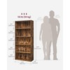 VASAGLE CUSTOS Collection - Bookshelf, 5-Tier Bookcase, Book Shelf, Open