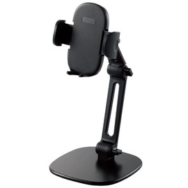 Elecom P-DSCHARMOTBK Smartphone Stand, One-Touch Holder, Long Type, Black