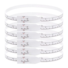 HARFINGTON 6Pcs Head Circumference Tape 24"(60cm) Plastic Measuring Rule Measure for Child Head Arm Circumference, White