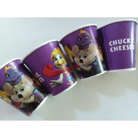 CEC Entertainment NEW Chuck E Cheese Characters Newly Designed Super 4" Fun Party Cups 4 Piece Set