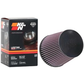 K&N Filtro de admisión de aire universal con abrazadera: alto rendimiento, premium, lavable, filtro de aire de repuesto: diámetro de brida: 5 pulgadas, altura del filtro: 6.5 pulgadas, longitud de la