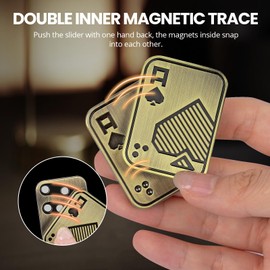 ITOKEY Fidget Toys Adults, Metal Magnetic Fidget Slider, EDC Poker Cards Fidget, Decompression Desk Toys to Relief Anxiety and Stress, Cool Gadgets with Click Sound, Gifts for Men Adults Teens ADHD