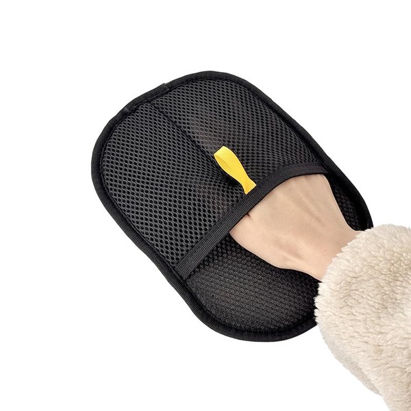 Pet Hair Removal Gloves, Static Electricity Dehairing Brush, Black Mesh,