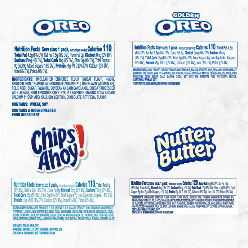 OREO Original, OREO Golden, CHIPS AHOY! & Nutter Butter Cookie
