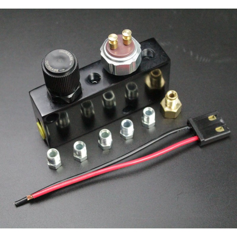 espeedpro21 Black Adjustable Proportioning Valve w/ Distribution Block Disc or