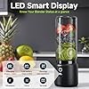 Portable Blender 17oz, USB-C Rechargeable Personal Smoothie Maker with 8