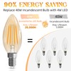 GvvooHome E12 Candelabra Bulb 40 watt Equivalent, B10 Candle Light