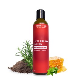 Uhuru Naturals Original Chebe Oil with Karkar Hair Growth (8 oz) - Ancient Sudan & Chad Remedy All Hair Types. Sesame Oil, Chebe & Rosemary | Nourish, Strengthen & Lock in Moisture ChebeUSA by Uhuru Naturals