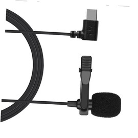 Levemolo Mini Wired Lapel Lavalier Microphone Type-c Connector Recording Mic for Phone Sound Easy Clip-on