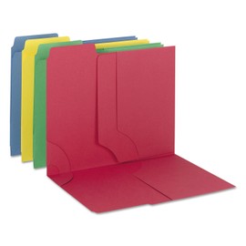 Smead 3-in-1 SuperTab Section Folder, 1/3-Cut Oversized Tab, Letter Size, Assorted Colors, 12 per Pack (11905), Pack of 1