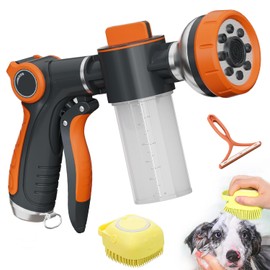 High-Pressure 8-Pattern Hose Nozzle with Soap Dispenser
