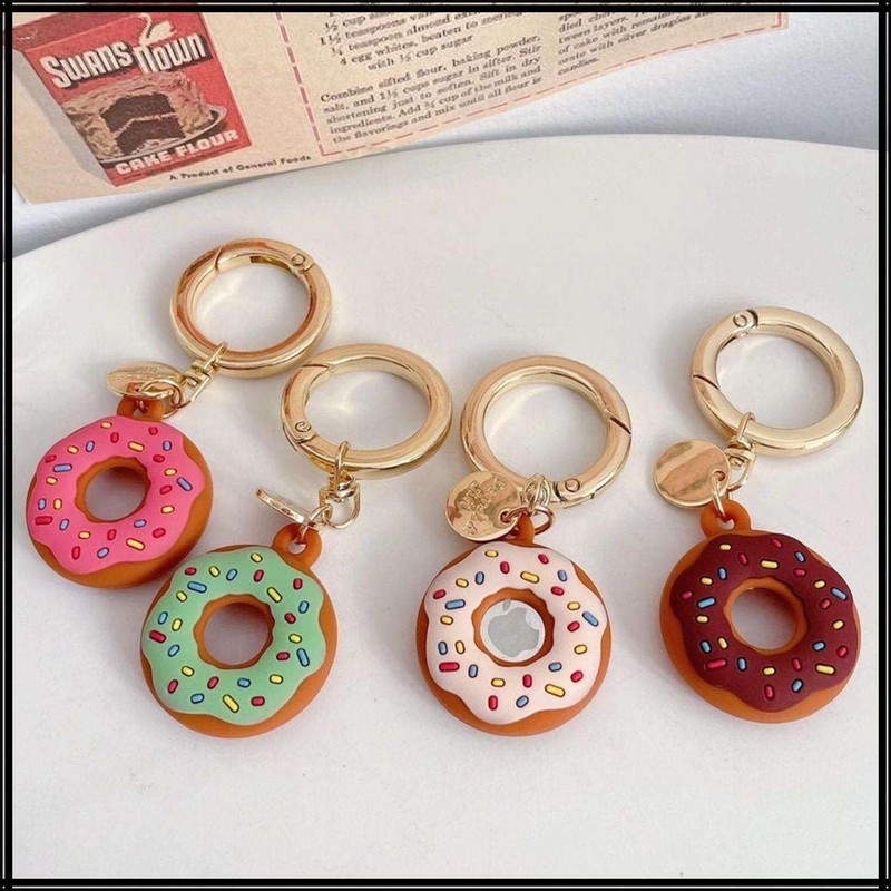 [ホワイトファング] キュート ドーナツ キーホルダー チャーム おしゃれ アクセサリー レディース ZA195(ローズ)