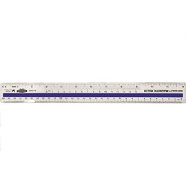 YOSOGO - Regla magnética transparente de plástico de 30 cm, paquete de 5