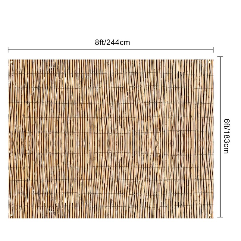 Hawaiian Beach Reed Backdrop Aloha Luau Party Tiki Bar Decorations