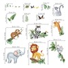 decalmile Wall Sticker Safari Jungle Animals Elephant Giraffe Lion Doors