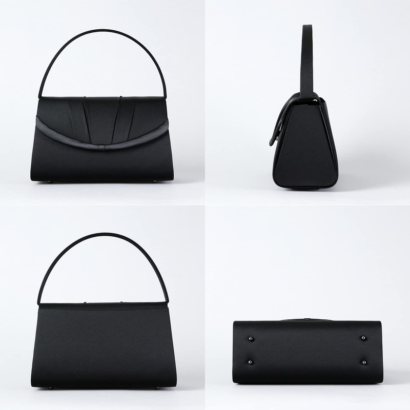 Iwasa 8231 Folding Formal Bag, Women's, Black, For Funerals, Funerals,