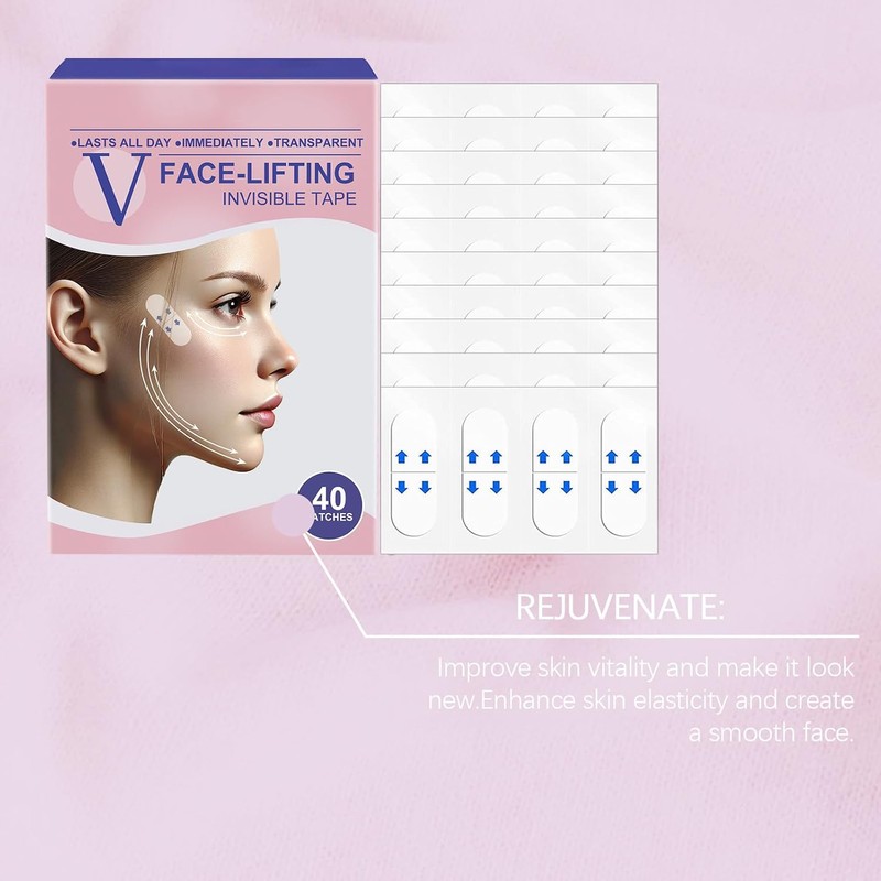 Bluemega Cinta Lifting Invisible para Rostro en V- Elevación Natural