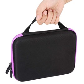 Haowecib Essential Oil Box, Essential Oil Case EVA Material 63 Slots Capacity for Moving for Travel(Purple)