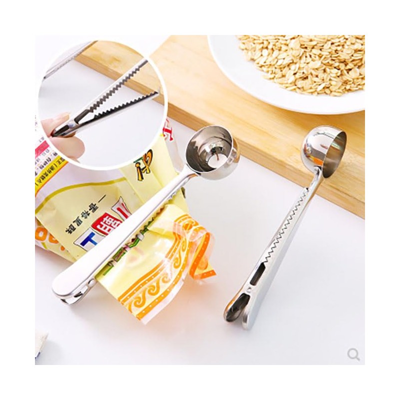 CHENGZI Stainless Steel Multifunctional Measuring Spoon Sealing Clip