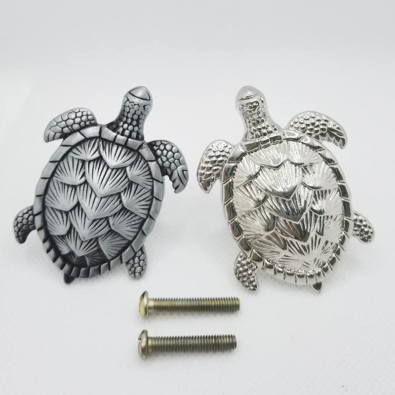 HWAQHDYL 6 Pcs Sea Turtle Shape Knobs Door Handle Cabinet