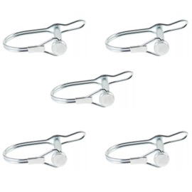 Leliafleury 5Pcs Shaft Locking Pin 6mm x 45mm Safety Coupler Pin With Round Arch for Farm Lawn Trailers Garden