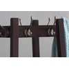 Roundhill Furniture Vassen Coat Rack with 3-Tier Storage Shelves, Espresso