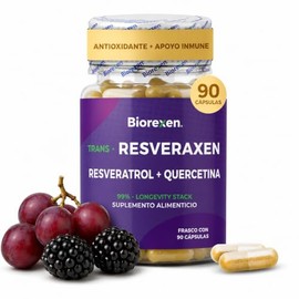 TRANS-RESVERAXEN 99% Trans-Resveratrol Puro | Complejo Antioxidante con Quercetina y Pimienta Negra