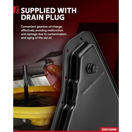 Torchbeam Transmission Oil Pan with Drain Plug, 265-841 Replacement for 2009-2016 Tiguan AWD, CC AWD, 2017-2019 Beetle, 2015-2018 Q3, Q3 Quattro, 2006-2007 Passat AWD