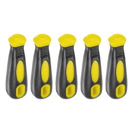sourcing map 5pcs Rubber File Handle 4.25 Inch Round and Rectangular Hole Ergonomic Handles for 6" Metal Files