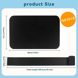 HLOGREE 5Pack PVC Repair Patches, Kayak Rafts Pool Liner Patch Boat Repair Waterproof Kits for Pool Patches,Inflatable Boat Raft Kayak Canoe Swimming Pools,No Glue (Black)