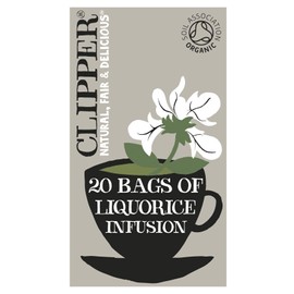 Clipper Organic Liquorice Tea Bags | 120 Infusion Liquorice Root Teabag Sachets (6 x Boxes of 20) | Bulk Buy for Home & Catering | Caffeine-Free Herbal Tea Bags | Natural, Unbleached & Biodegradable