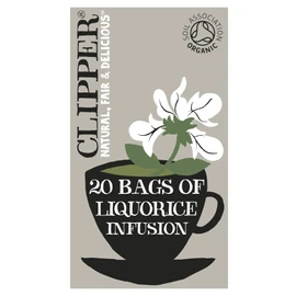 Clipper Organic Liquorice Tea Bags | 120 Infusion Liquorice Root Teabag Sachets (6 x Boxes of 20) | Bulk Buy for Home & Catering | Caffeine-Free Herbal Tea Bags | Natural, Unbleached & Biodegradable