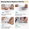 Rod Tip Repair Kit,Full Size Tip Eyelets with Epoxy Resin