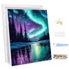 MEIYUDA Paint by Numbers Adults with Frame Northern Lights, DIY