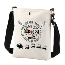 Jesus Christmas Crossbody Bag Dance Like Frosty Shine Like Rudolph Give Like Santa Love Like Jesus Gift Cell Phone Purse Bag