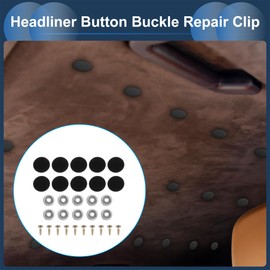INFINAUTO Headliner Button Buckle Repair Clip, Car Roof Interior Ceiling Fixing Roof Snap Rivets Retainer Metal Lint Black, 10 Pcs