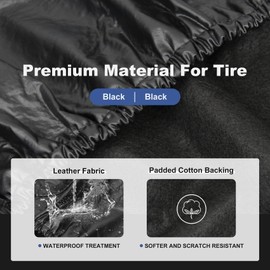 Explore Land Tough Dual Axle Tire Cover for Truck SUV Trailer Camper RV - Heavy Duty Wheel Protector Universal Fit Tire Diameters 29''-31.75'' (American Flag, M)