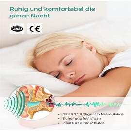 Gehörschutz Stöpsel,Ohrstöpsel zum Schlafen, 60 Paare Gehörschutz Ohrstöpsel mit 38dB SNR, Superweiche Schaum Gehörschutzstöpsel, Lärmschutz Earplugs zum Laute Geräusche, Schnarchen, Lernen, Konzerte