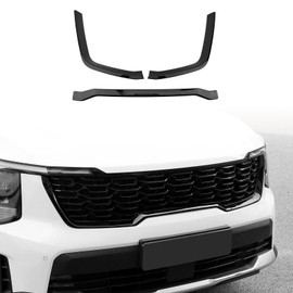 YOUTOOCAR 3PCS Front Grille Covers Trim Compatible with Kia Sorento 2024-2025 Accessories (Glossy Black)