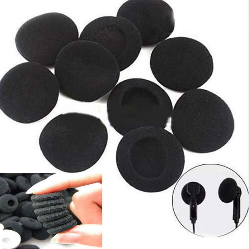4 Pairs 55mm Foam Ear Pads for Headphones - Black