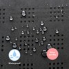 YISURE Black No Hook Shower Curtain 200cm Drop, Extra Long