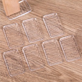 Giantree 8 Pcs Plastic Wedges Shims for Leveling Furniture, Clear Plastic Wedges Levellers, Adjustable Furniture Blocks for Leveling Toilet/Feet Uneven Floors, Trimmable Fix Highest Side 5mm