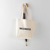 CafePress Vaccinated Reusable Natural Beige Canvas Shopping Bag