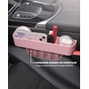 JOYTUTUS 2 Pack Car Pink Gap Filler Organizer,Silicone Console Storage