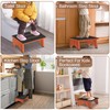 Step Stool Foldable, Wooden Step Stool with Non-Slip Rubber Stepping